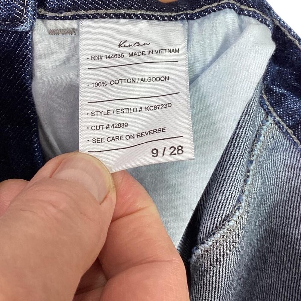KanCan Jeans Women 9 28 Blue Cotton Ultra High Rise Super Flare Side Zip NEW - Picture 10 of 12